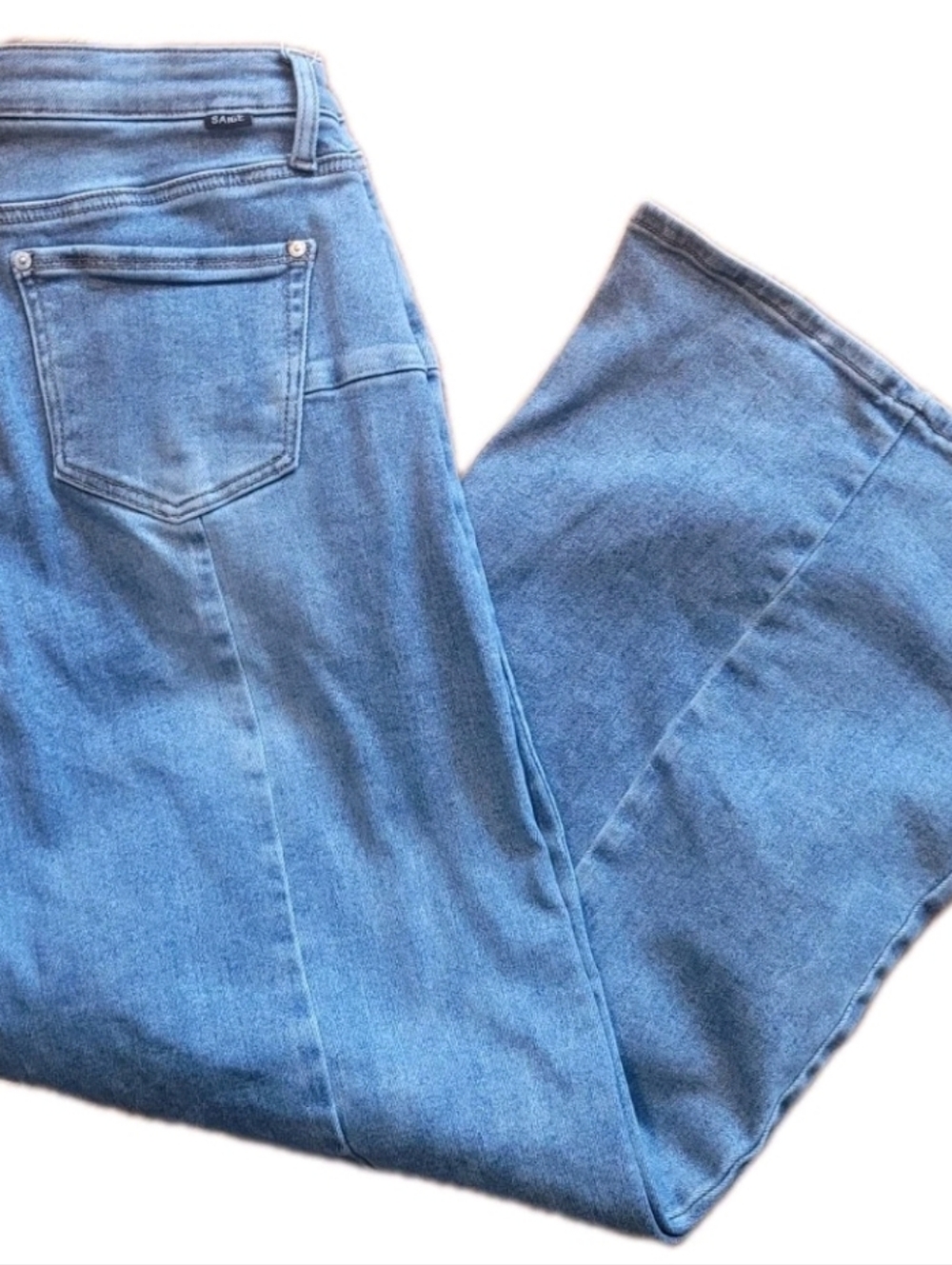 Saige Womens Jeans 13 Wide Leg High-Rise Blue Boho Grunge Revival